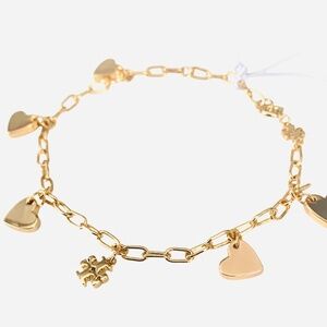 NEW Stunning Tory Burch Gold Curiosity Heart Bracelet w/tag/DustBag $228